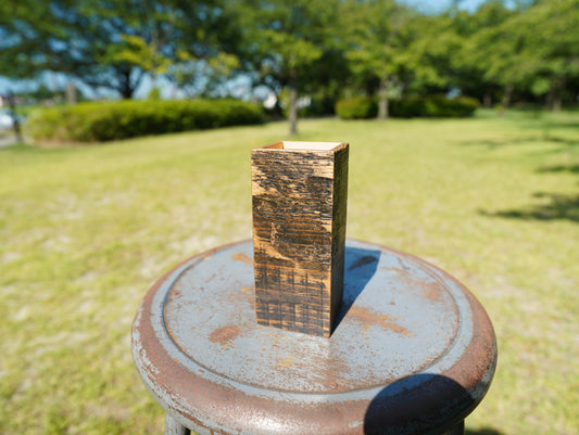 Old wood dry vase #14