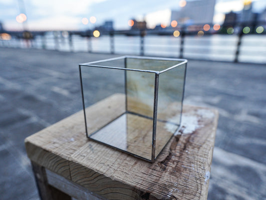 Glass Planter square cream #21