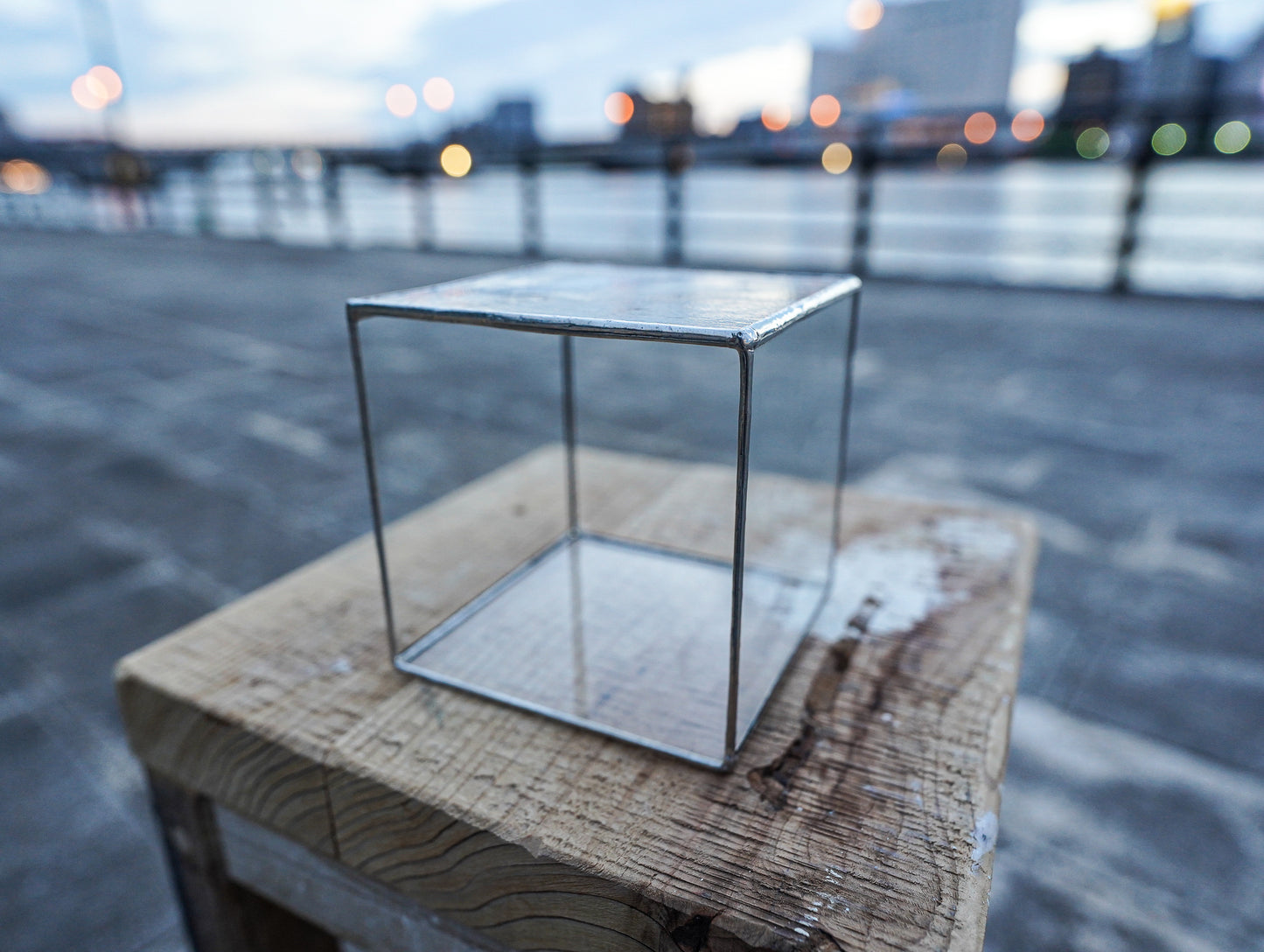 Glass Planter square cream #21