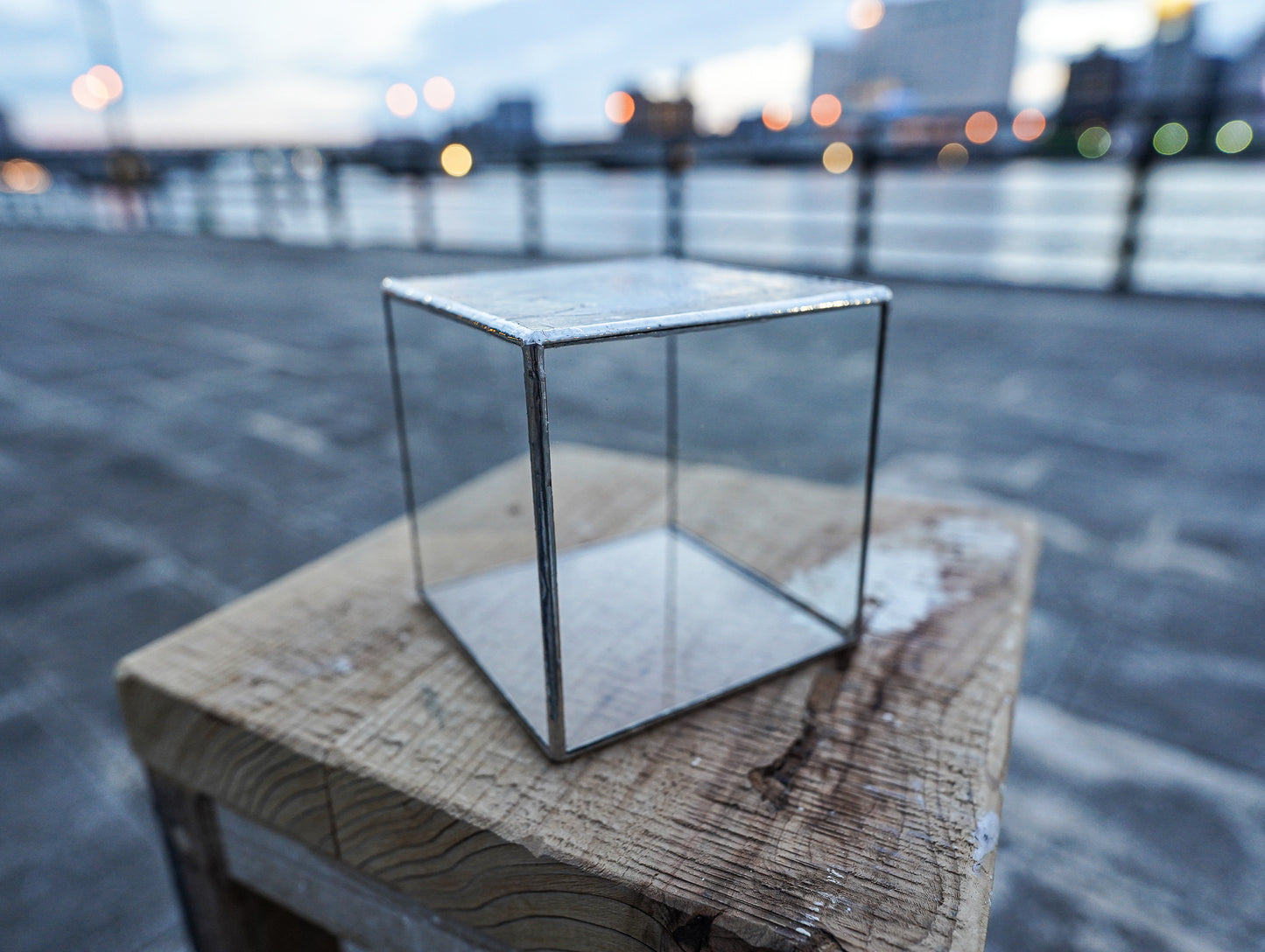 Glass Planter square cream #21