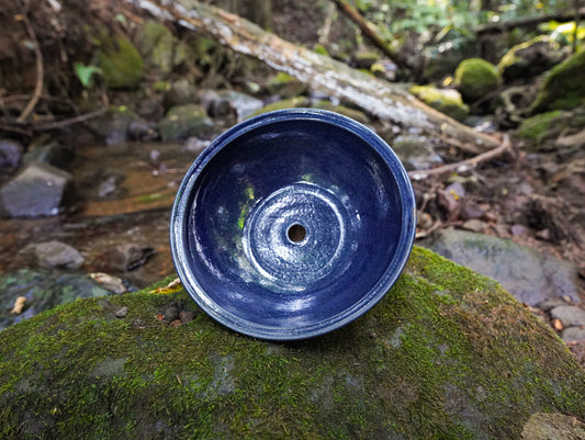 灰瑠璃 plain 浅鉢 L #57