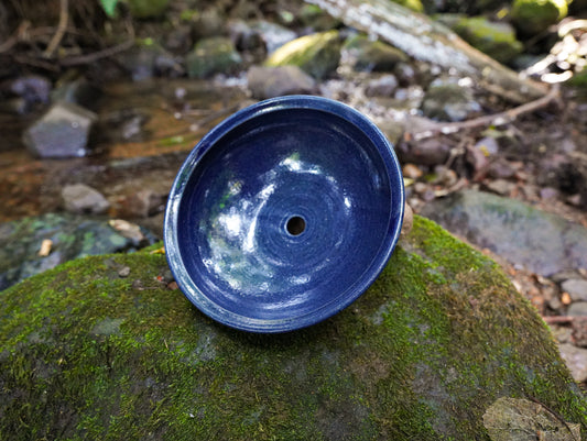 灰瑠璃 plain 浅鉢 L #58