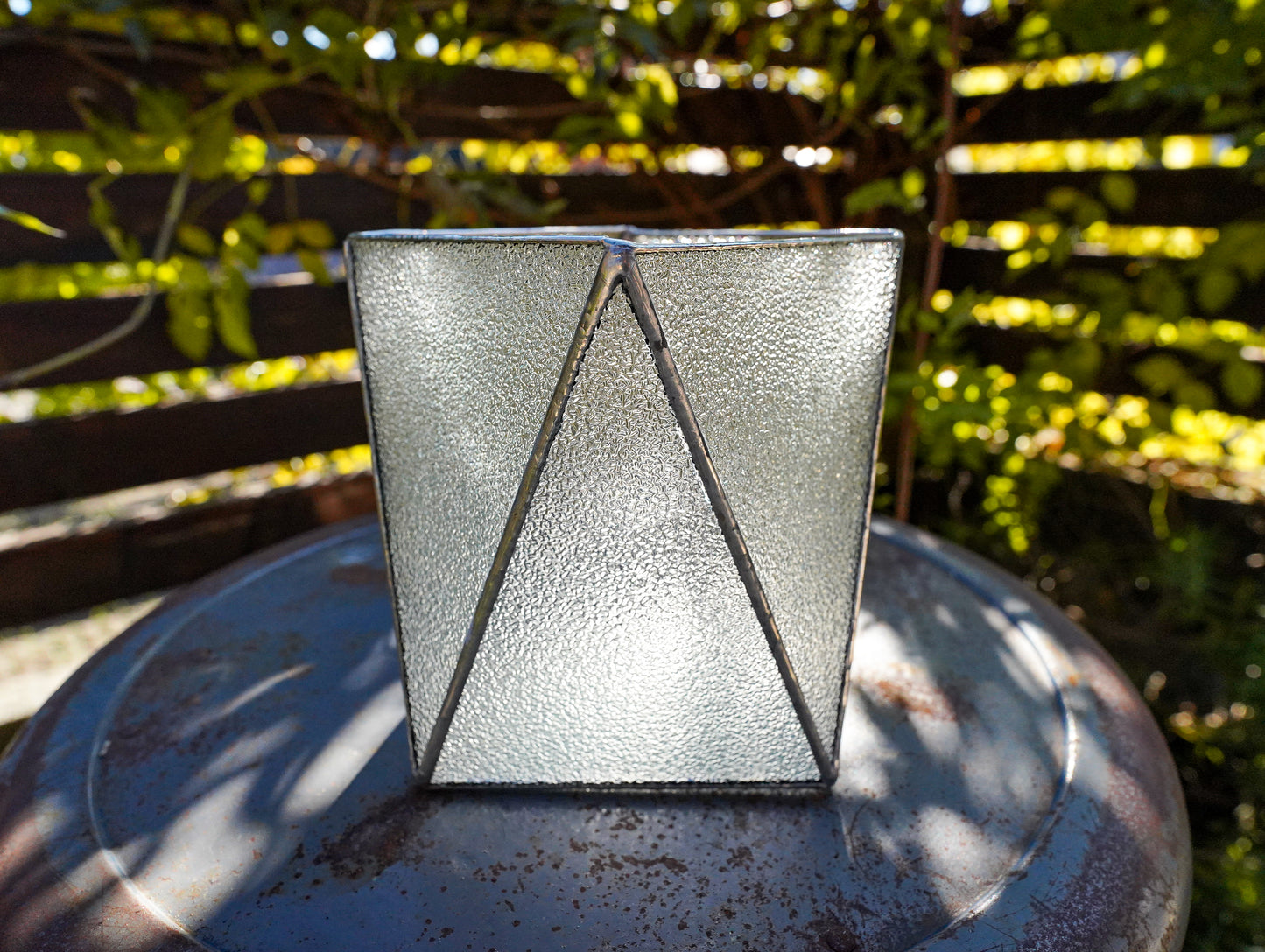 Glass Planter polygon rough #75