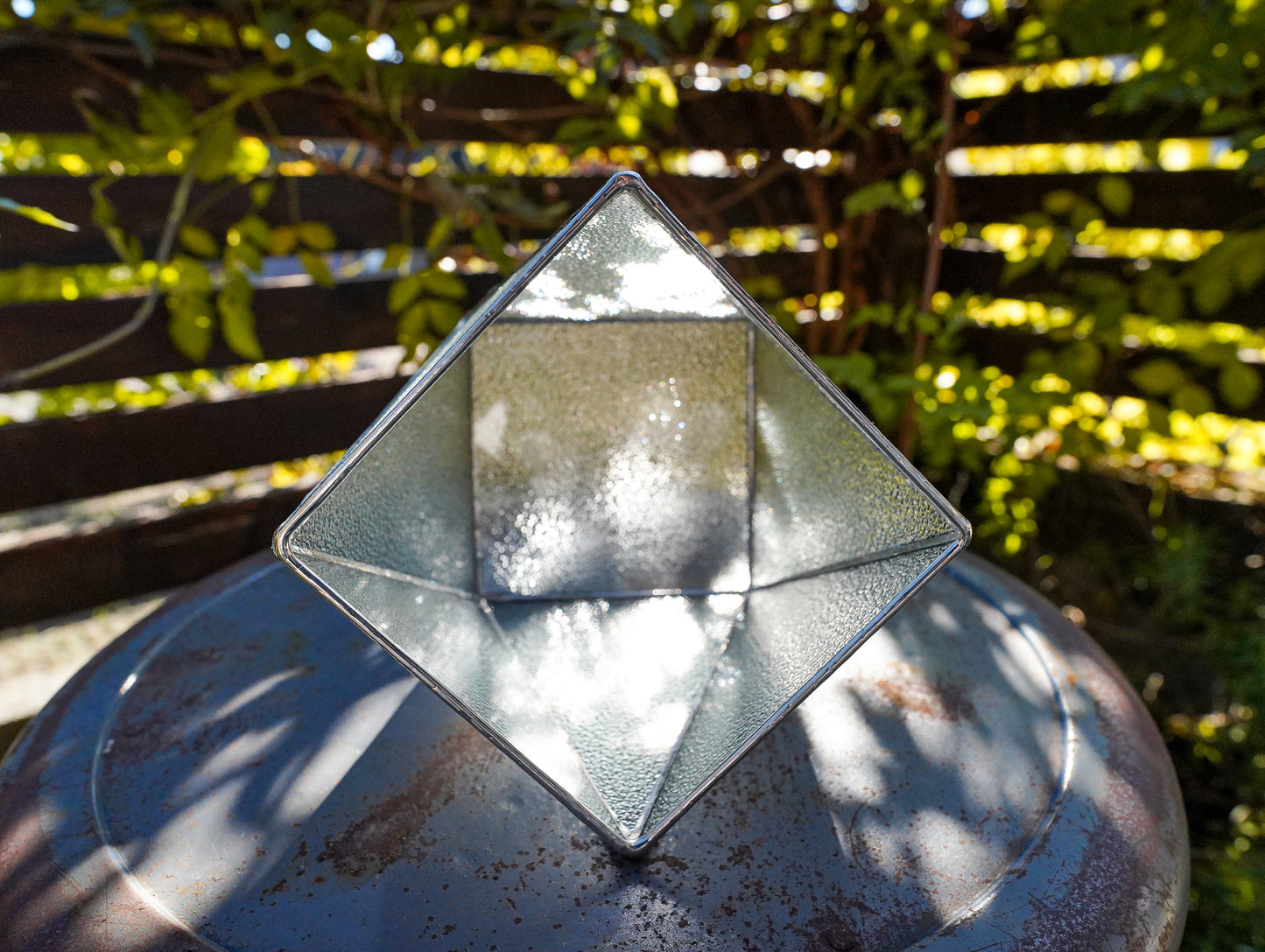 Glass Planter polygon rough #75