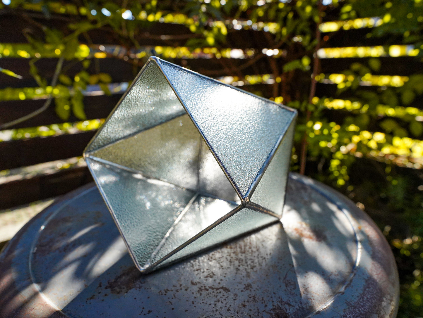 Glass Planter polygon rough #75