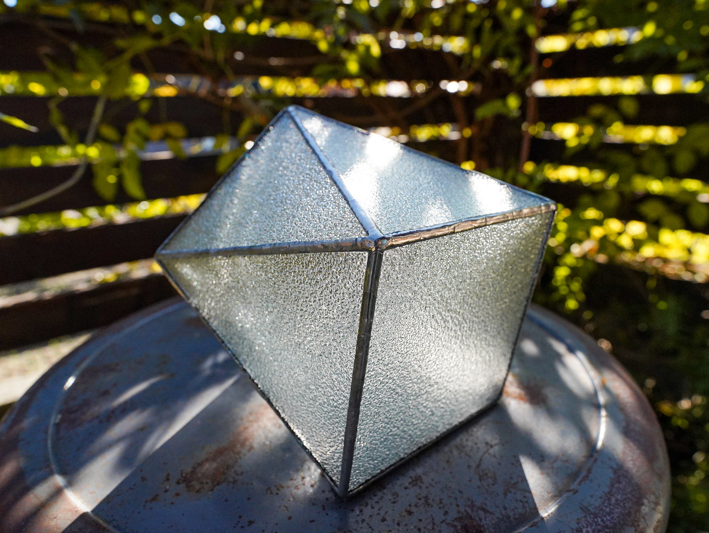 Glass Planter polygon rough #75