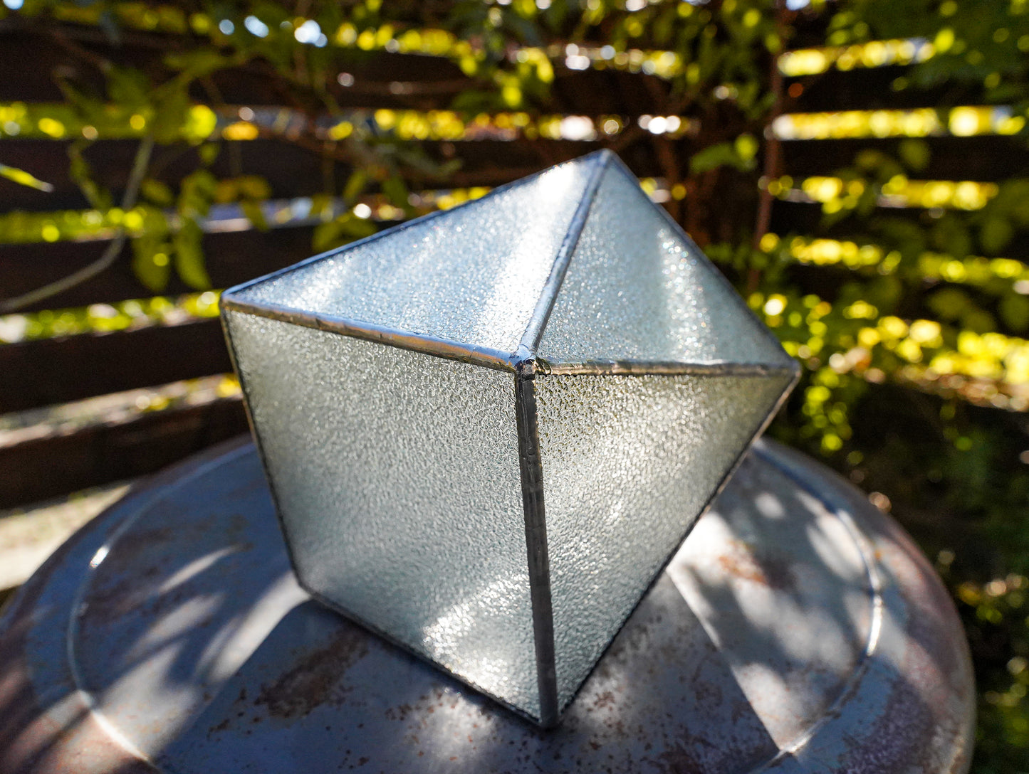 Glass Planter polygon rough #75