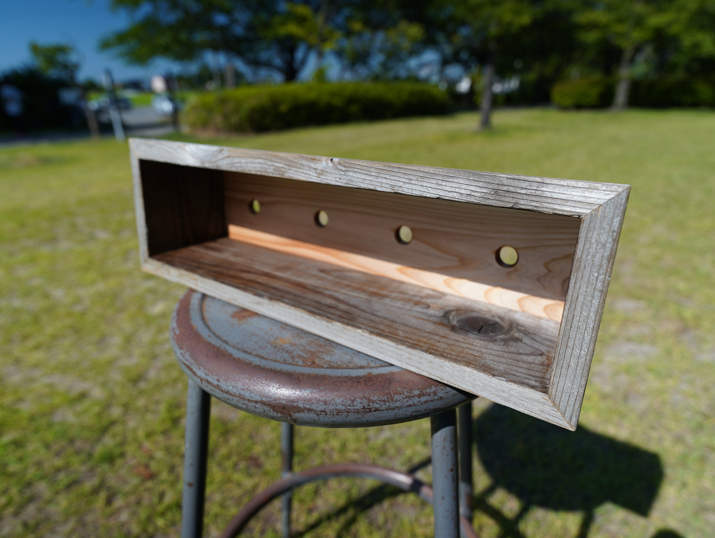 Old wood tapered planter #16