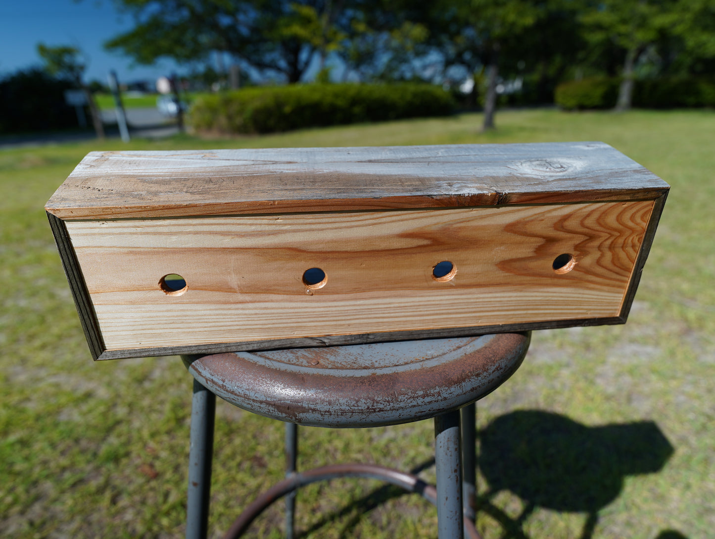 Old wood tapered planter #16