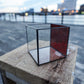 Glass Planter square wave red BF#23