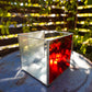 Glass Planter square red #70
