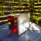 Glass Planter square red #70