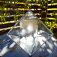 Glass Planter polygon rough&clear #74