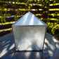 Glass Planter polygon rough&clear #74