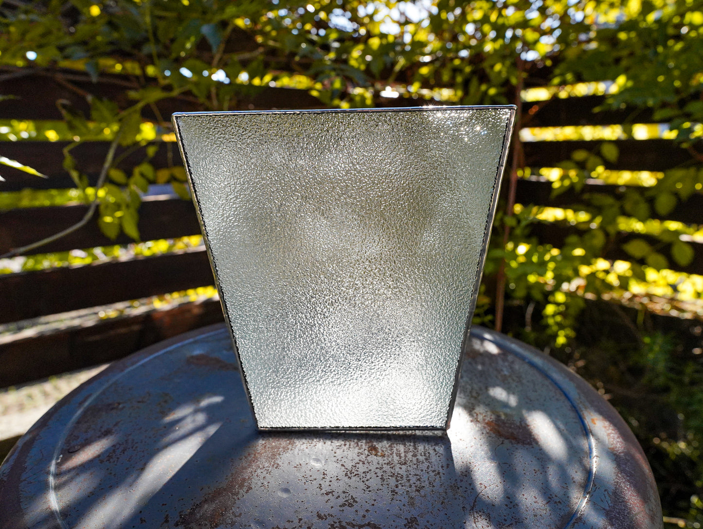 Glass Planter tapered rough #77