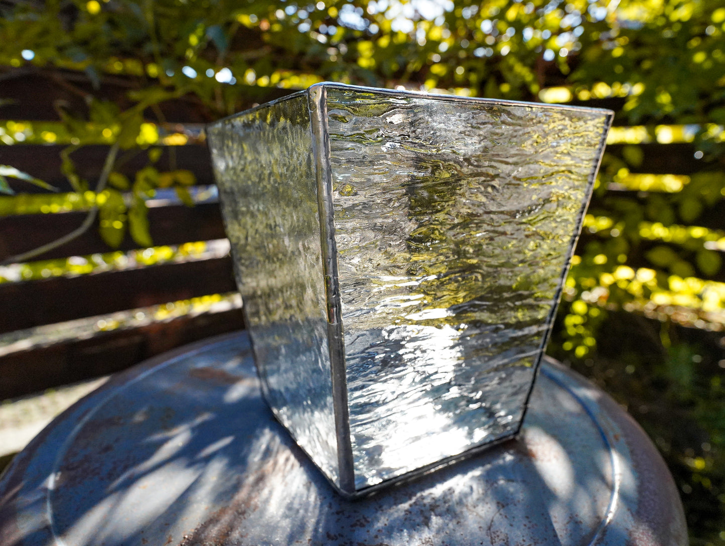 Glass Planter tapered bump #78