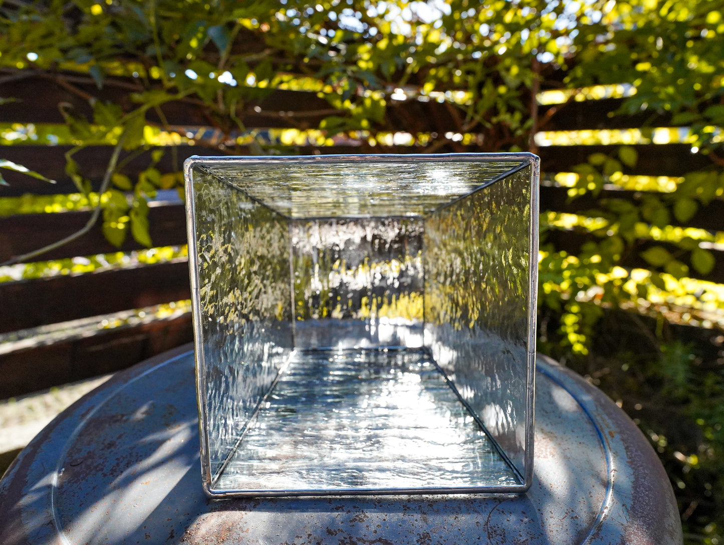 Glass Planter tapered bump #78