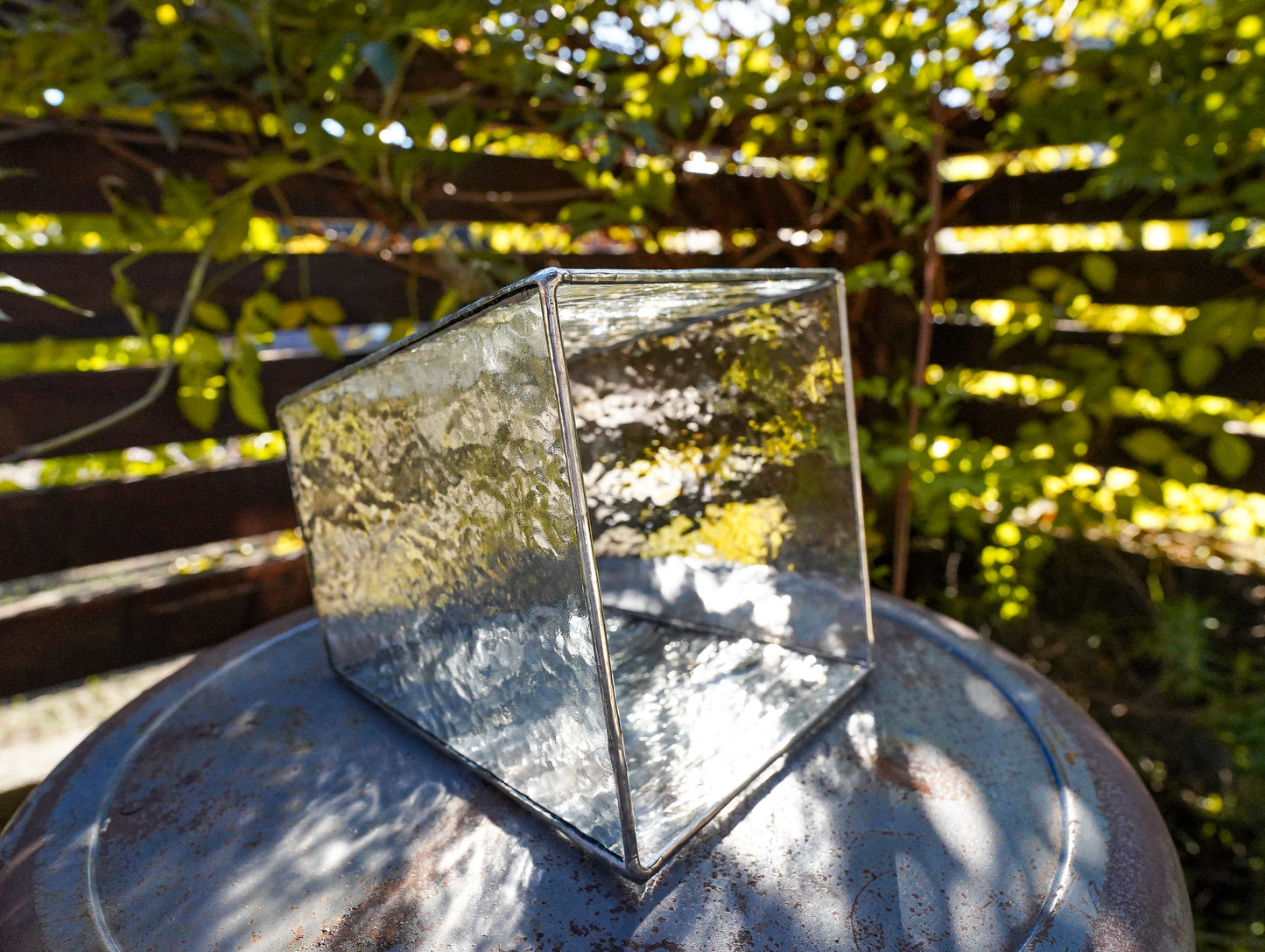 Glass Planter tapered bump #78