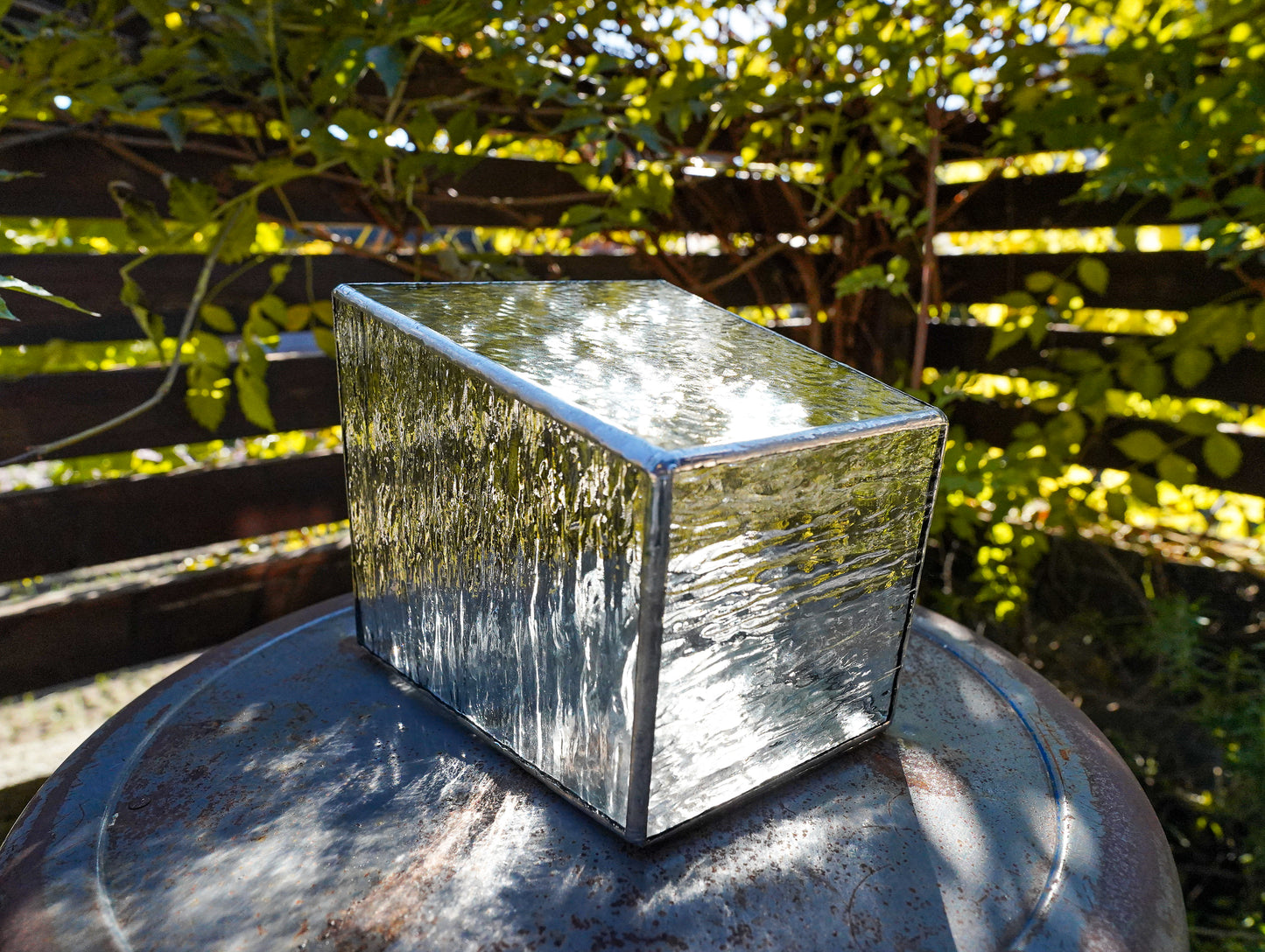 Glass Planter tapered bump #78